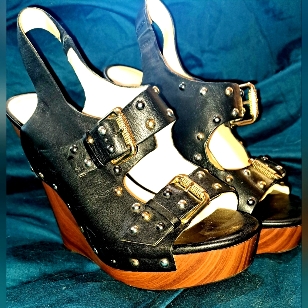 Jessica Simpson Studded Wedges-Sz 8
